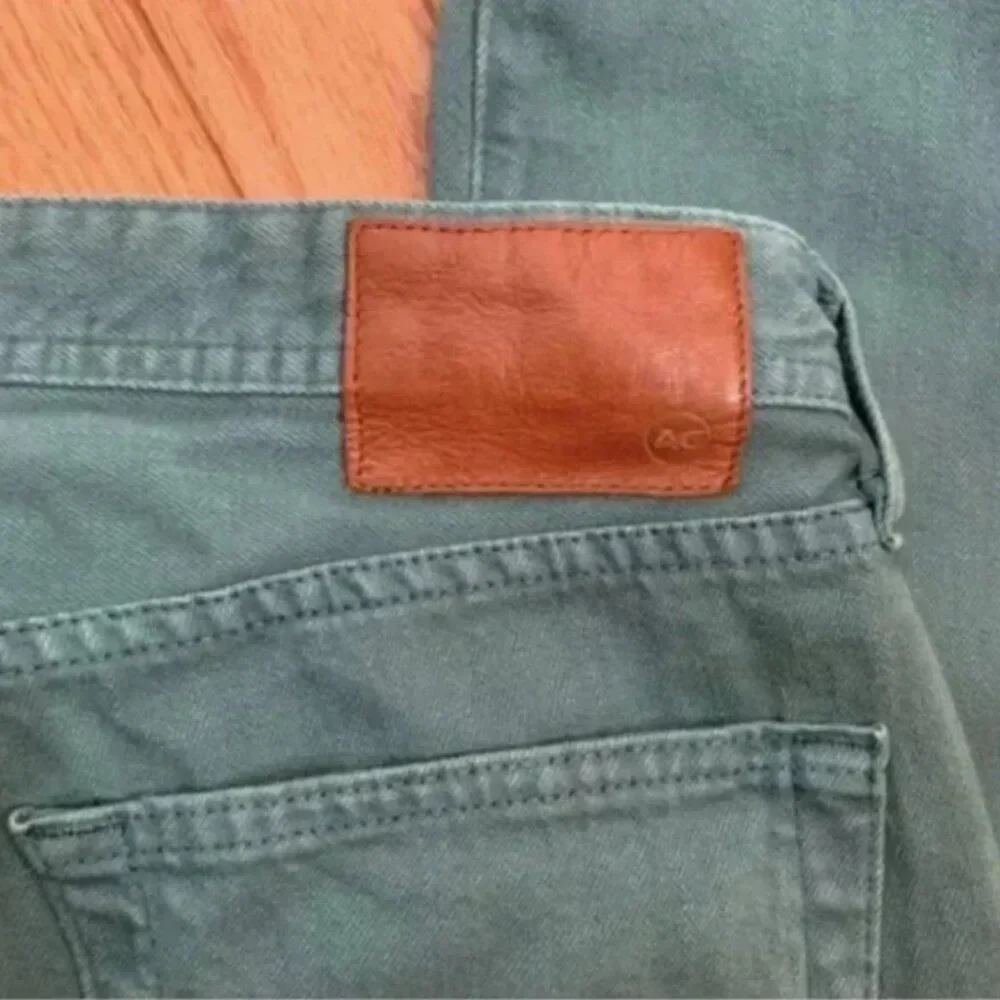 AG Adriano Goldschmied The Matchbox Slim Straight Jeans Green Size 31